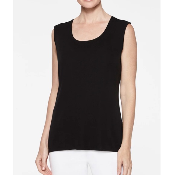 Misook Classic Knit Tank Top Black Size L
